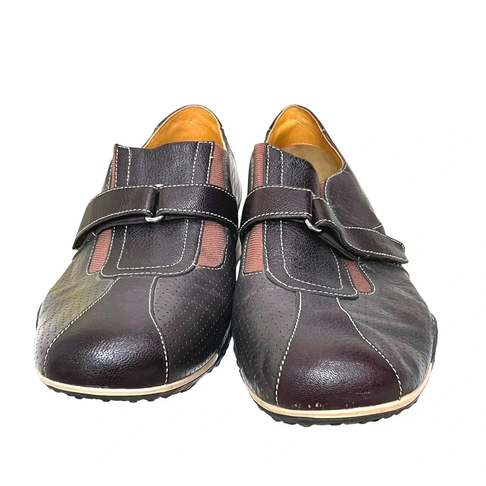 Cole Haan Mens 10.5M Brown Leather Strap Loafer Comfort Walking‎ Shoes